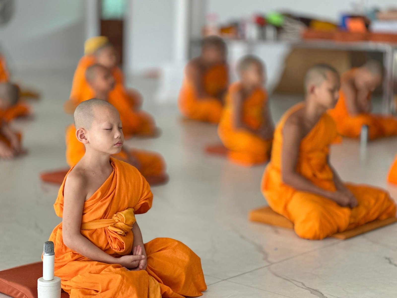 A peaceful temple nestled in lush greenery